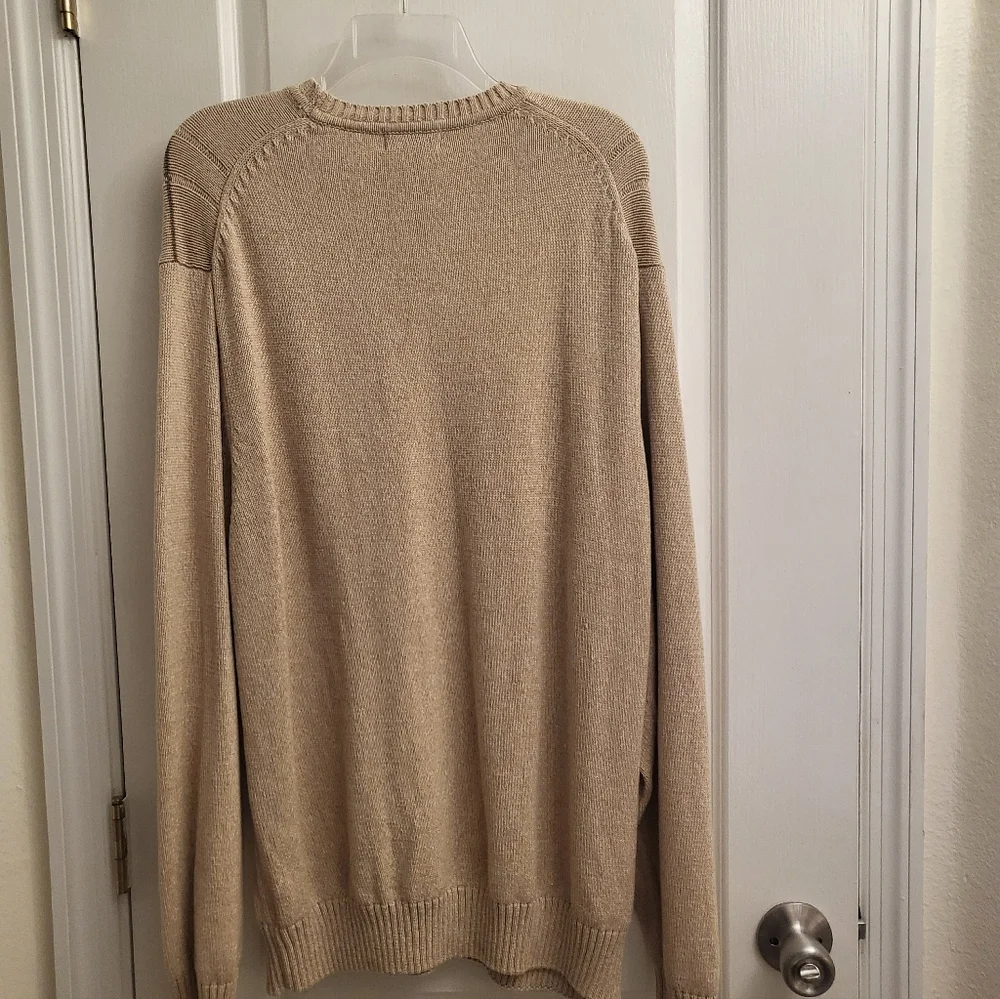 Dockers Men's Tan‎ Cable Knit Crewneck Sweater Pre-own